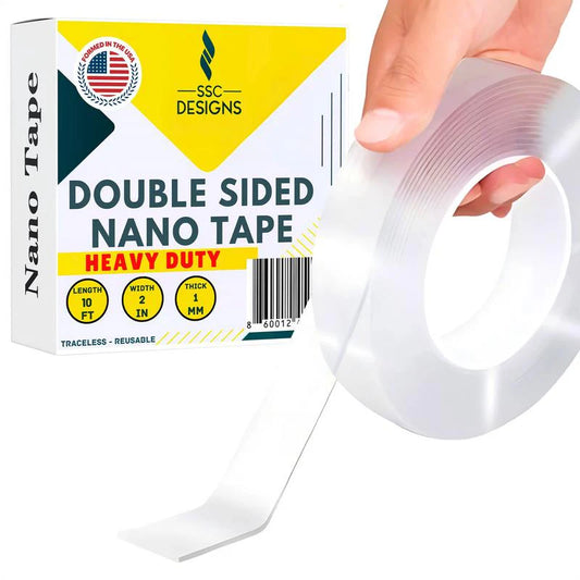 🔥 Buy 1 Get 1 Free – Nano Grip Double-Sided Tape for Wall Décor & Posters 🏠 (Pack of 2) - No Drill, No Mess!