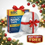 🔥 Buy 1 Get 1 Free – Nano Grip Double-Sided Tape for Wall Décor & Posters 🏠 No Drill, No Mess!