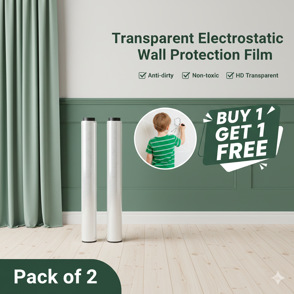 Self- Adhesive Transparent Electrostatic Wall Protection Film Buy 1 Get 1 Free